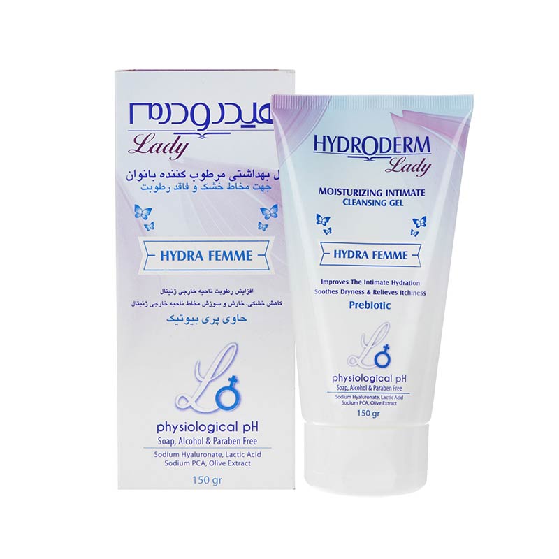 ژل بهداشتی مرطوب کننده بانوان هیدرودرم مدل Hydra Femme
