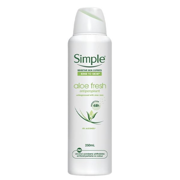 اسپری ضد تعریق 48 ساعته سیمپل مدل Aloe Fresh